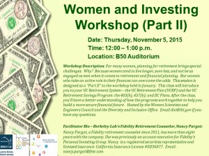 Women and Investing Workshop 11-05-15