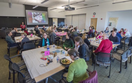 2015 December Networking Forum, hosted by the Women Scientists and Engineers Council (WSEC) - building Gingerbread houses.